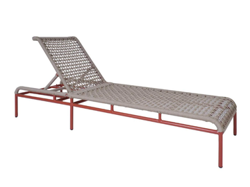 FAMIGLIA - Recliner rope and aluminium sun lounger by Il Giardino di Legno - view 2
